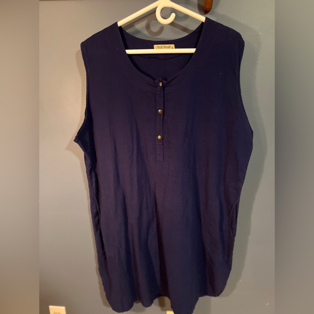 🇨🇦 EzzE WeaR Sleeveless Navy Dress XL